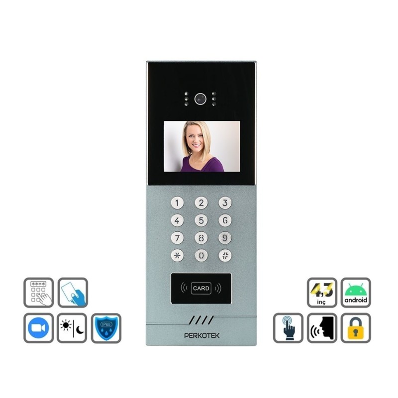 20 Dairelik Renkli Görüntülü Diyafon Sistemi Seti