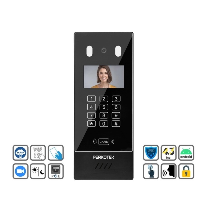 20 Dairelik 7' Ekranlı Renkli Görüntülü Diyafon Sistemi Seti