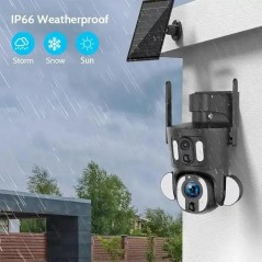 URANIUM ANP-PTZ3040S4G 3MP+3MP ÇİFT KAMERALI 10X ZOOM 4G/LTE 40MT IR LED/FLOODLIGHT RENKLİ SOLAR PANELLİ PTZ KAMERA