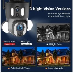 URANIUM ANP-PTZ3040S4G 3MP+3MP ÇİFT KAMERALI 10X ZOOM 4G/LTE 40MT IR LED/FLOODLIGHT RENKLİ SOLAR PANELLİ PTZ KAMERA