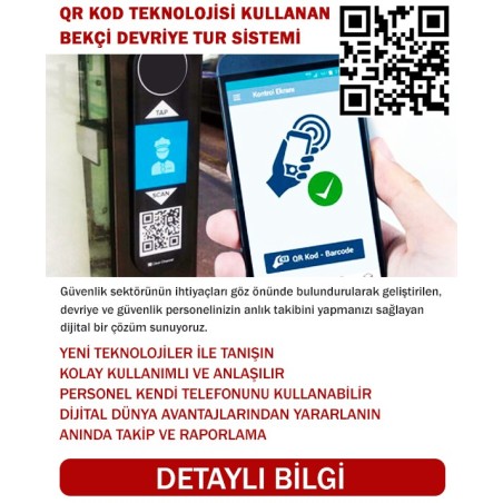 QR Kodlu Bekçi Takip Devriye Tur Kontrol Sistemi