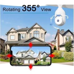 URANIUM ANP-PT4315BSWL 2MP 2.8MM LENS 15 METRE IR/BEYAZ LED E27 MONTAJ IP65 ONVIF WI-FI AMPUL TİPİ KAMERA(TUYA SMART)